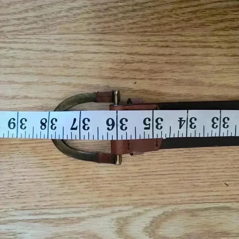 Eddie Bauer Brown Leather Belt Vintage Made In Italy Size Small